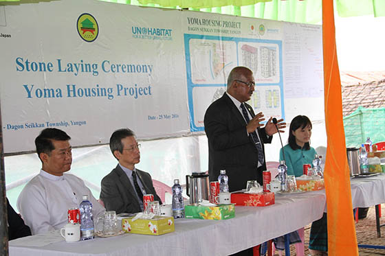 Foundation stone laid for Japan funded Myanmar low cost housing project