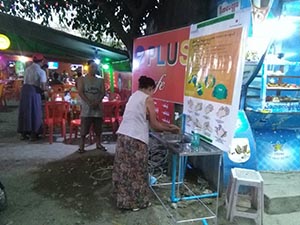Public hand-washing stations to combat Covid-19 in Sittwe, Rakhine State
